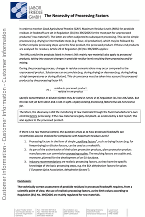 Client Information The Necessity of Processing Factors